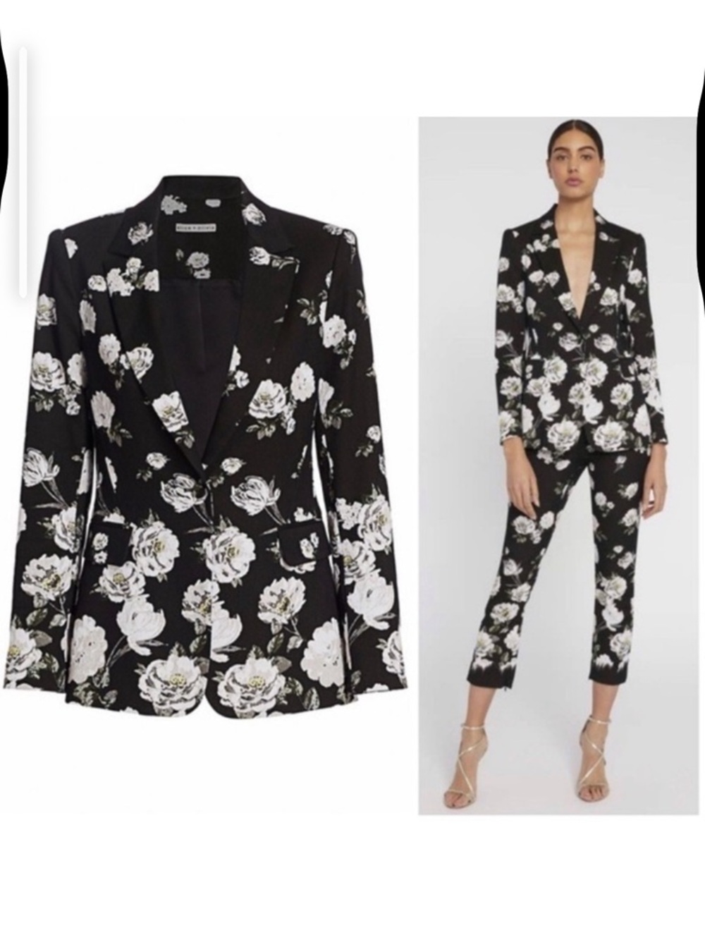 Alice and olivia floral blazer